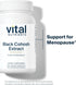 Vital Nutrients Black Cohosh Extract 250mg, Vegan Supplement for Women’s Menopause, 60 Capsules