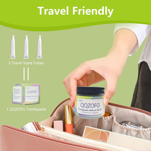Toothpaste Tablets, Fluoride Free Nano Hydroxyapatite Toothpaste Tabs, Sensitive Peppermint Flavored, Eco & Travel
