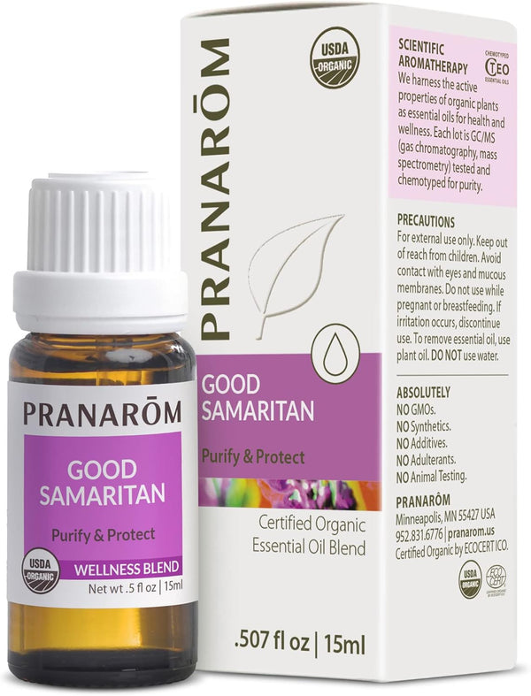 Pranarom Good Samaritan Essential Oil Blend (15ml) - 100% Pure for Diffusing and Cleaning, Lemon, Rosemary, Eucalyptus
