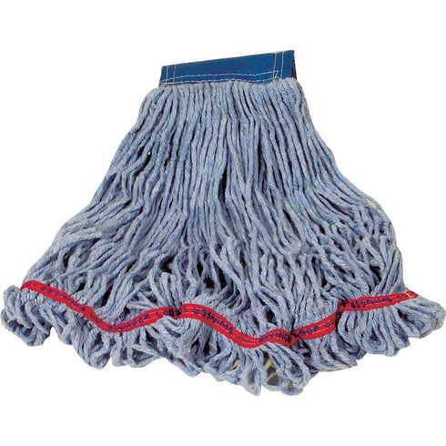 Rubbermaid Commercial Large Swinger Loop Wet Mop, Blue | General Purpose Mopping & Cleaning with Looped Ends to Reduce