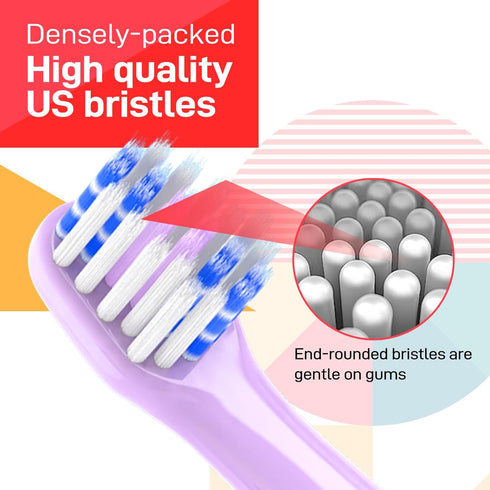 Replacement Toothbrush Heads, 10 Count Compatible with Colgate Hum Connected Smart Battery Electric Toothbrush, Purple