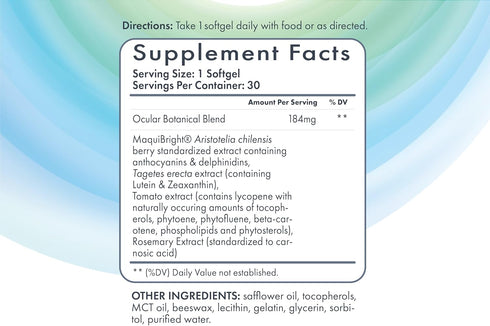 Lightbody Total Eye Health+ with Lutein, Zeaxanthin, and Blue Light Filter, 30 Softgels