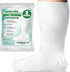 IMPRESA 2-Pair Extra Wide Unisex White Socks for Lymphedema & Bariatric Use, Oversized Calf Socks for Men & Women