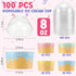 Jingmore 100 Count (8 oz) Paper Ice Cream Cups with Clear Dome Lids Disposable Dessert Cups Bulk Dessert Bowls Sundae
