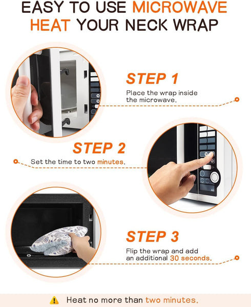 Pack, Microwave Heating Pad for Back with Moist Heat, Extra Large Microwavable Heating Wrap for Lumbar, Waist, Stomach