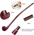 Hysagtek 16" Long Churchwarden Tobacco Pipe, Wooden Long Stem Smoking Pipe with Gift Box, Random Pattern
