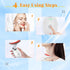 Neck Face Massager, 7 Color Facial Massager for Skin Care Routine at Home, Non-slip Design, White