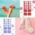 Maitys 352 Pieces Toenail Polish Stickers, 16 Sheets Adhesive Toe Nail Wraps with 2 Nail Files for DIY Manicure (Chic