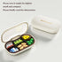 HyJeryty 6-Compartment Pill Organizer - Small Compact Daily & Travel Pill Case Container for Vitamins, Medication