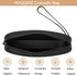 Portable Silicone Makeup Bag for Women, Small Travel Waterproof Cosmetic Bag with Zipper Closure (Black)