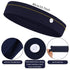 WILLBOND 16 Pieces Headbands with Buttons for Mask, Non Slip Wide Nursing Headbands for Women