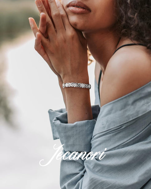 Jecanori Copper Bracelets for Women, Effective Pure Copper Magnetic Bracelet for Pain Relief with 3500 Gauss Magnets