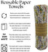 Reusable Paper Towel Rolls, 20 Pack, Washable Napkin Cloth, 100% Cotton, Super Soft, Absorbent, Lemon