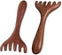 Hariendny Wooden Massage Heads Gua Sha Comb, 2 Pcs Massage Combs, Protable Head
