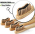 10 Count Bamboo Toothbrushes (Soft + Medium) - Charcoal Natural Wood Toothbrushes, Reusable