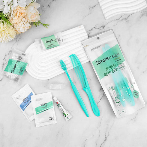 Packed, (50 Hygiene Kit Bulk, Individually Travel Hygiene Kit With Toothbrush, Toothpaste, Comb, Shampoo, Shower Gel