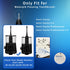 Toothbrush Replacement Heads Compatible with Waterpik Sonic Fusion SF01 SF02 / Sonic Fusion 2.0 SF03 SF04, 6 Pcs Replacement Toothbrush Heads with Covers, Black