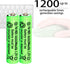 1.2V AAA 300mAh Ni-MH Rechargeable Batteries for Solar Lights, 20 Packs