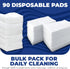 Iconikal Dry Mop Pad Refills (90-Pack) - Unscented Disposable Mop Pads for Sweeping, Mopping, Dusting - Fits Swiffer