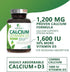 Calcium Supplement with Vitamin D - 1200 mg Calcium Carbonate with 1600 IU D3 Vitamins, 120 Tablets for Bone Health