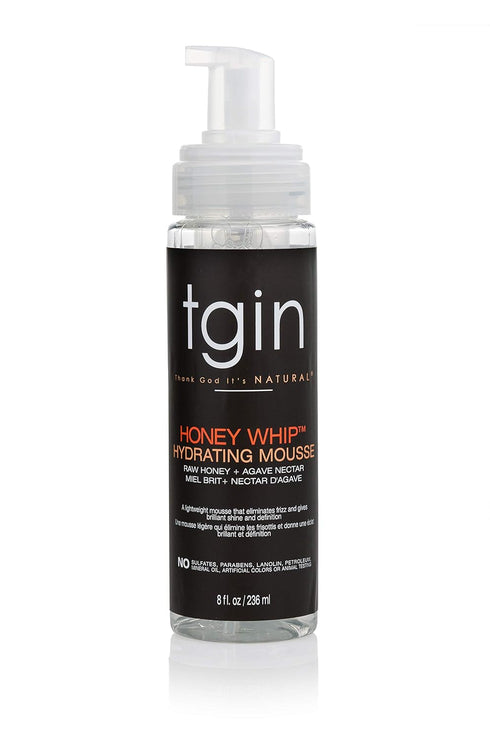 tgin Honey Whip Hydrating Mousse - 8 Oz for Dry, Curly, Damaged Natural Hair