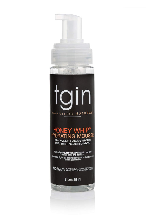 tgin Honey Whip Hydrating Mousse - 8 Oz for Dry, Curly, Damaged Natural Hair