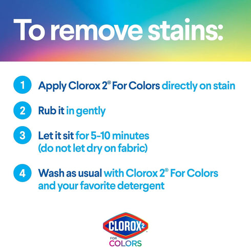 Clorox 2 Colors, Unscented Liquid, 33 Ounces