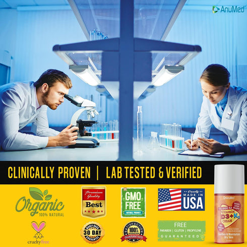 ANUMED Vitamin D3 with K2 10,000 IU Cream + Magnesium + Hyaluronic Acid + Vitamin E - Promotes Stronger Bones, Travel