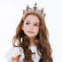 Luxury Purple Crystal Crown, Baroque Rhinestone Tiara and Bridal Crown Headband