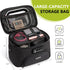 OZCHIN Large Storage Box with Combination Lock, Black Durable Travel Bag Organizer with Carbon Lining