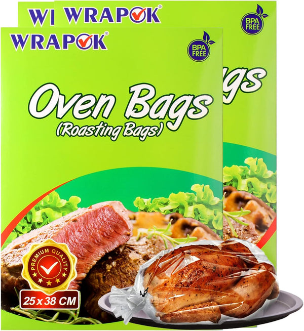 Oven Cooking Bags Small Size, Roasting Baking Bag for Meats, 10 x 15 Inch - 16 Bags Total (Pack of 2)