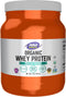 NOW Foods Sports Nutrition - Certified Organic Whey Protein, 19 g Unflavored Powder, 1-Pound