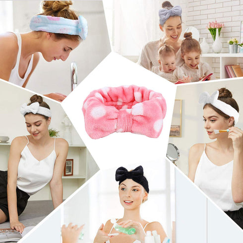 LADES Soft Skincare Headband – Adjustable, Comfortable & Stretchy Fabric for Makeup and Facial Use