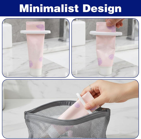 Xinjoduz 10 Pack 2.6" Toothpaste Tube Squeezers, White PP Reusable Toothpaste Dispenser Clip & Tube Squeezer Tool