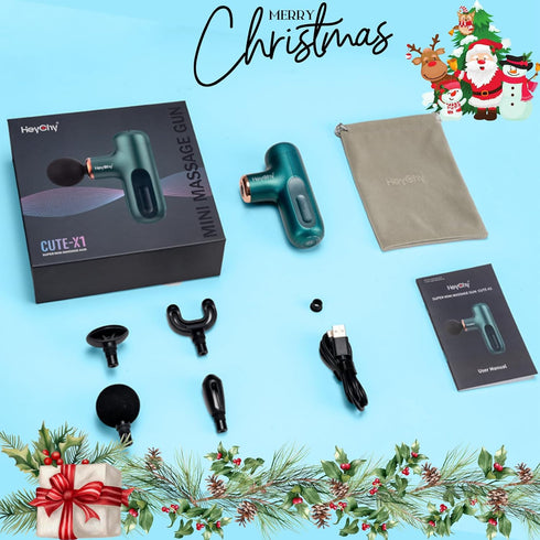 HEYCHY Super Mini Massage Gun, Percussion Deep Tissues Muscle Massager, Compact Sports Travel Massage Gun, Portable