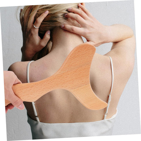 Ipetboom 2Pcs Wooden Gua Sha Boards Smooth Edges Body Massagers for Neck Shoulder Relief and Facial Massage Practical