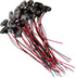 25 Pcs 9V Battery Clip Connector, Short Cable Connection 15cm Length (T Type Leather Shell)