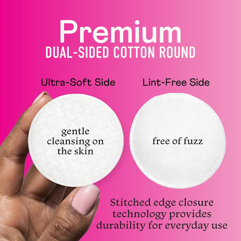 Swisspers Premium Cotton Rounds, 100 Count (Pack of 6) - 100% Pure Cotton, Soft, Hypoallergenic Pads for Makeup Removal