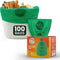 RAYTID 3 Gallon Compostable Trash Bags, Food Scrap Small Kitchen Bags, 100 Count, BPI & OK Compost Home Certified