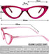 Yogo Vision Reading Glasses for Women - Cateye Eyeglasses with Light Spring Hinge Frame