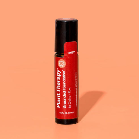 Plant Therapy Chakra 1 Grounded Foundation Essential Oil Blend, Pre-Diluted Roll-On 10 mL (1/3 oz)