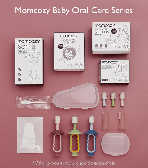Momcozy 30 Count Baby Finger Toothbrush, Wipes Toothbrush, Tooth and Gum Wipes Tongue Cleaner, Infant Oral Cleaner
