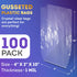 APQ Clear Gusseted Poly Bags - 4 x 2 x 10 Inch, Pack of 100 Gusseted Plastic Bags 1 Mil Thick for Favors, Clear Plastic