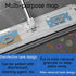 YIMCABDG 4 61" Hands Free Microfiber Mop with Washable Pads, Stainless Steel Handle, Efficient Flat Mop for All Hard