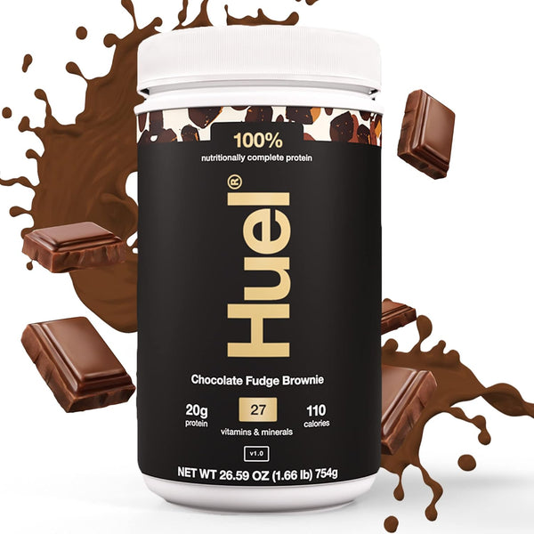 Huel Vegan Protein Powder, Chocolate Fudge Brownie, 20g Protein, 26 Servings, Gluten Free
