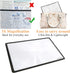 MAGDEPO 3X Magnifying Sheet 3 Pack Plastic Lightweight Page Lens + 3 Card Magnifying Lenses for Reading