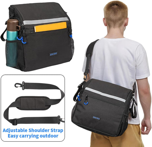 Backpack ZHCHG Wheelchair Bags, Wheelchair with Cup Holder, Wheelchair Bags to Hang on Back, Electric Wheel Chair