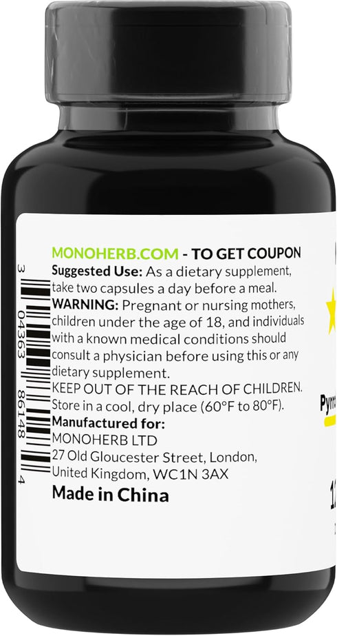 PQQ Supplement 120 Capsules, 40 milligrams Pyrroloquinoline Quinone with Omega 3