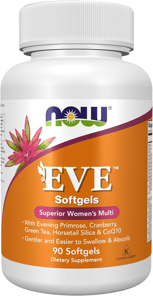 NOW Foods Supplements, Eve Women's Multivitamin with Evening Primrose, Cranberry, Green Tea,