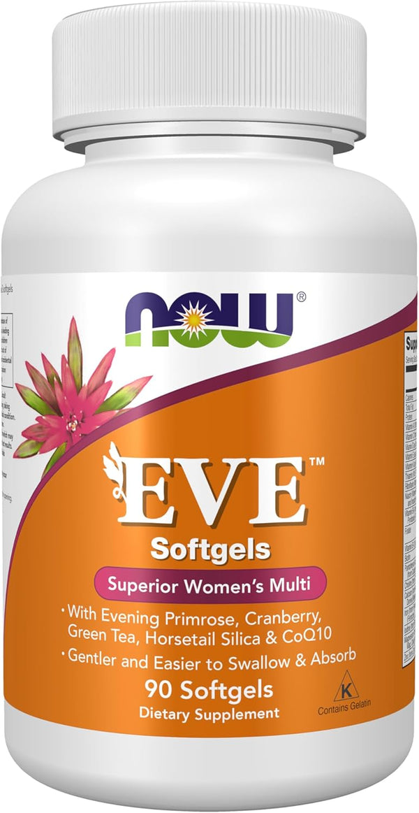 NOW Foods Supplements, Eve Women's Multivitamin with Evening Primrose, Cranberry, Green Tea,